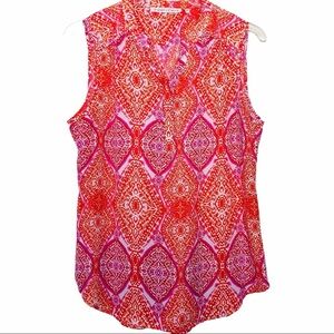 VIOLET & CLAIRE Pink and Orange High Low Top Med.